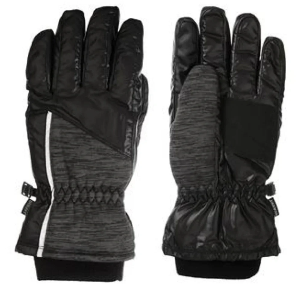 Isotoner Ski Gloves Waterproof Touchscreen Technology Palm Grips Black S/M NWT